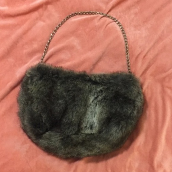 Faux Fur Chain Shoulder Bag - Picture 2 of 4